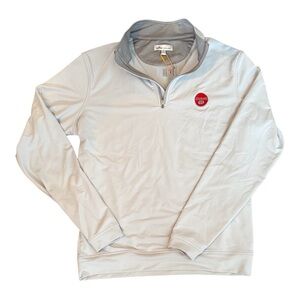 Peter Millar Crown Sport Perth Performance Quarter-Zip pullover Light Gray sz S